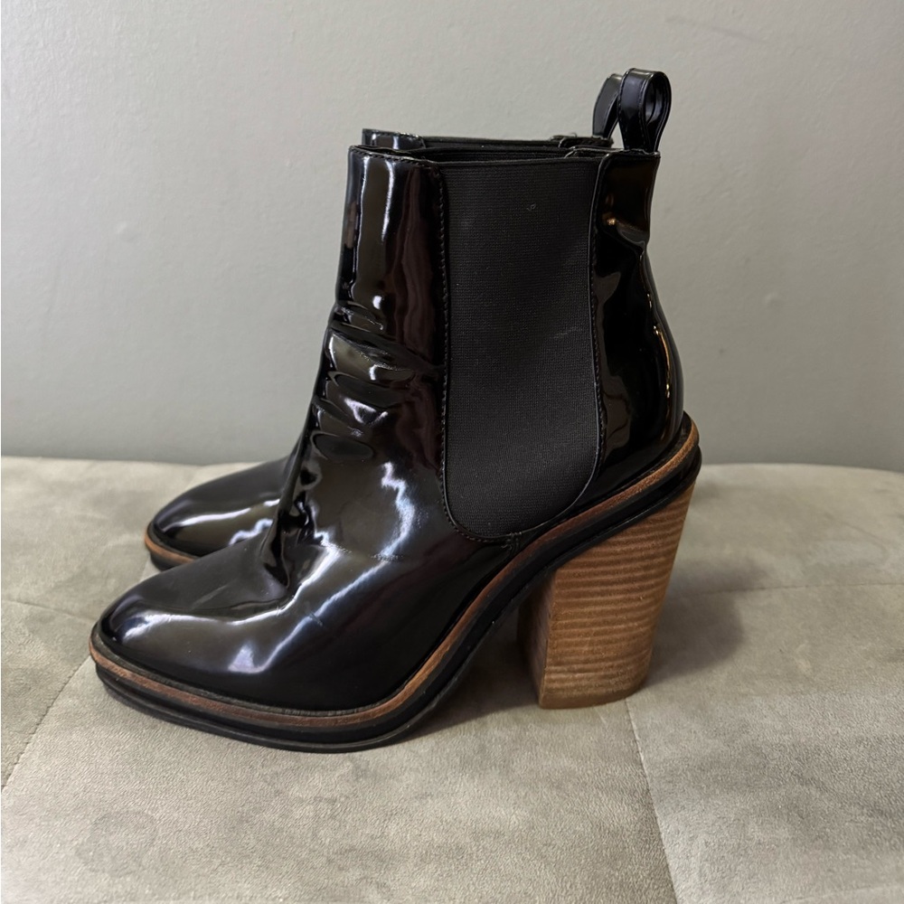 ALDO Patent Leather Block Heel Booties